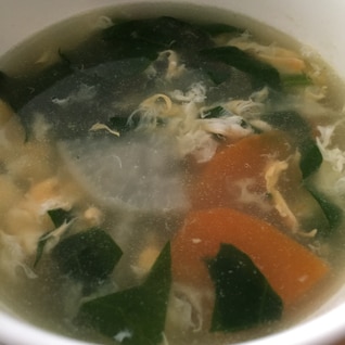 いりこ出汁が効いてる 中華スープ
